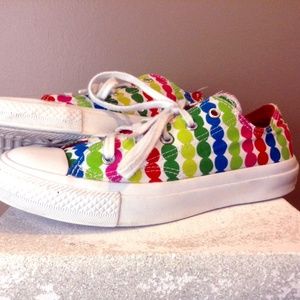 Converse All Star Polka Dot Sneakers Womans Sz 5